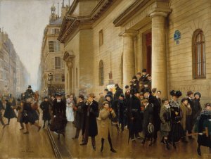La sortie du lycee Condorcet by Jean Beraud Oil Painting