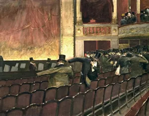 La Sortie du Theatre by Jean Beraud Oil Painting