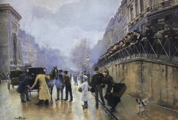 L'Accident, Port Saint-Denis by Jean Beraud - Hand-Painted Oil Painting Reproduction