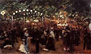 Le Bal Mabile by Jean Beraud Oil Painting