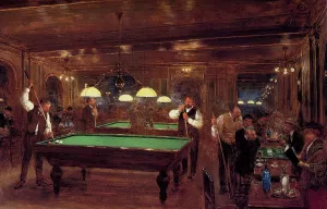 Le Billard painting by Jean Beraud