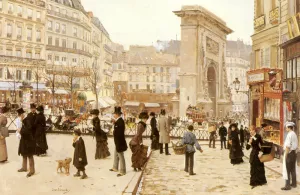 Le Boulevard St. Denis, Paris painting by Jean Beraud