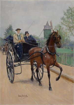 Le Buggy by Jean Beraud Oil Painting