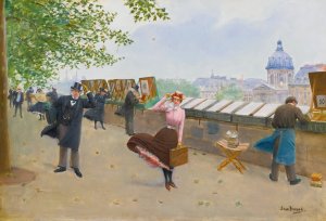 Le Long De La Seine by Jean Beraud Oil Painting