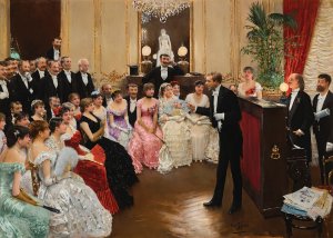 Le Monologue by Jean Beraud Oil Painting