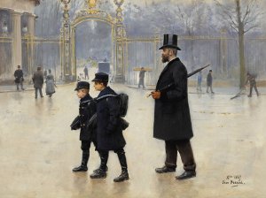 Le Parc Monceau by Jean Beraud Oil Painting