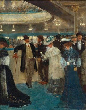 Le Promenoir aux Folies-Bergre by Jean Beraud Oil Painting