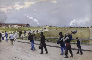 Le Train de Banlieue by Jean Beraud Oil Painting