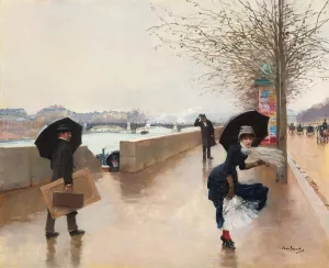 Le vent by Jean Beraud Oil Painting