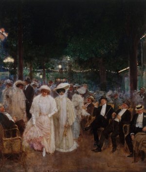 Les belles de nuit by Jean Beraud Oil Painting