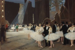 Les coulisses de l'Opera de Paris by Jean Beraud Oil Painting