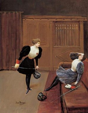 Les Escrimeuses by Jean Beraud Oil Painting