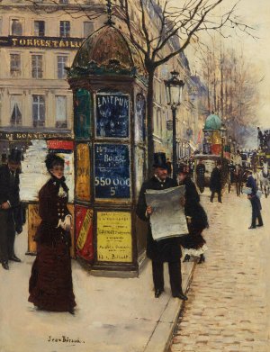Les grands boulevards by Jean Beraud Oil Painting