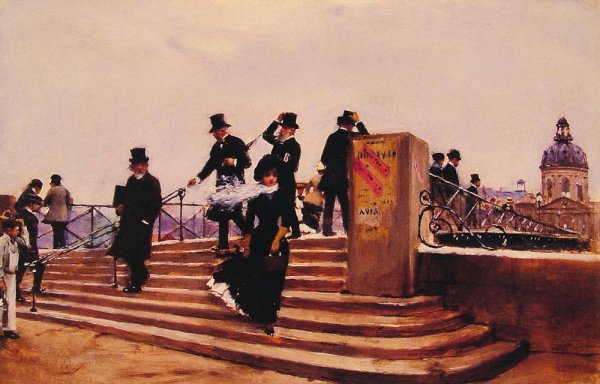 Main Product Photo of Pont des Arts Painting by Jean Beraud