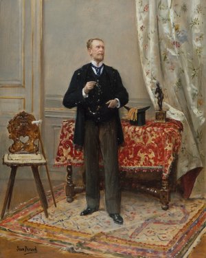 Portrait d'Edmond Taigny by Jean Beraud Oil Painting
