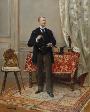 Portrait d'Edmond Taigny Oil painting by Jean Beraud