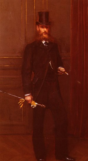 Portrait D'un Homme Elegant Oil painting by Jean Beraud