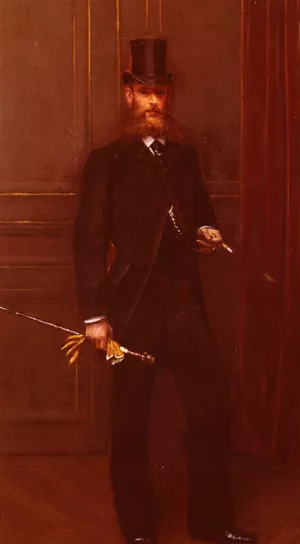 Portrait D'un Homme Elegant Oil painting by Jean Beraud