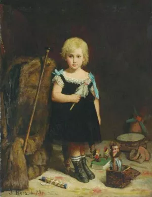 Portrait of Alfred Auguste Fredric Victor Labatt de Lambert by Jean Beraud Oil Painting