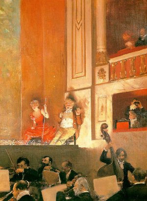 Representation at the Theatre des Varietes by Jean Beraud Oil Painting