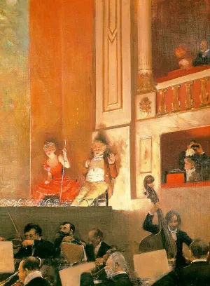 Representation at the Theatre des Varietes by Jean Beraud Oil Painting
