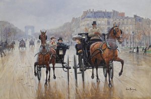 Rond-point des Champs-elysees by Jean Beraud Oil Painting