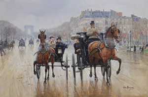 Rond-point des Champs-elysees by Jean Beraud Oil Painting