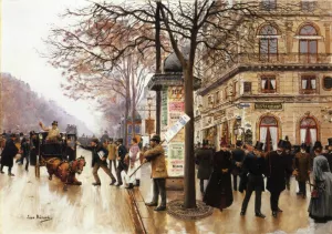 Street Scene by Jean Beraud - Oil Painting Reproduction