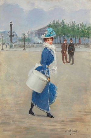 Sur la place de la Concorde by Jean Beraud Oil Painting