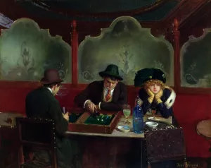 The Backgammon Players by Jean Beraud - Oil Painting Reproduction