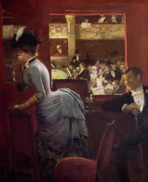 The Box by the Stalls by Jean Beraud - Oil Painting Reproduction