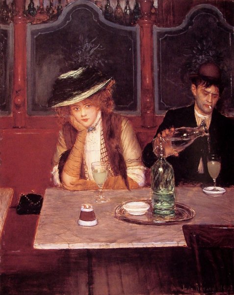 The Drinkers by Jean Beraud - Hand-Painted Oil Painting Reproduction