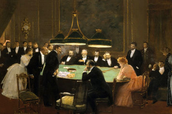The Game Room by Jean Beraud - Hand-Painted Oil Painting Reproduction