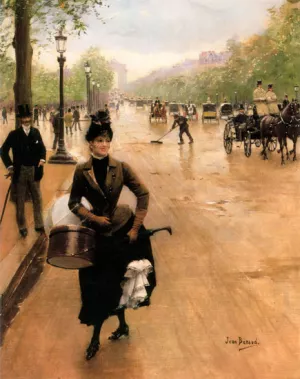 The Milliner on the Champs Elysees painting by Jean Beraud