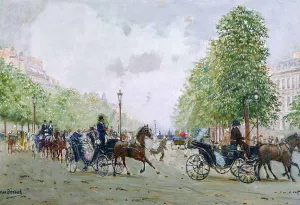 The Promenade on the Champs-Elysees by Jean Beraud Oil Painting