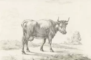 Lopende koe, naar rechts Oil painting by Jean Bernard