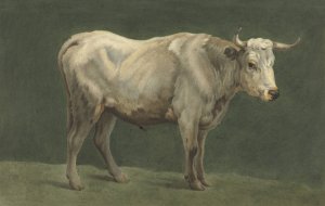 Staande stier, naar rechts by Jean Bernard Oil Painting