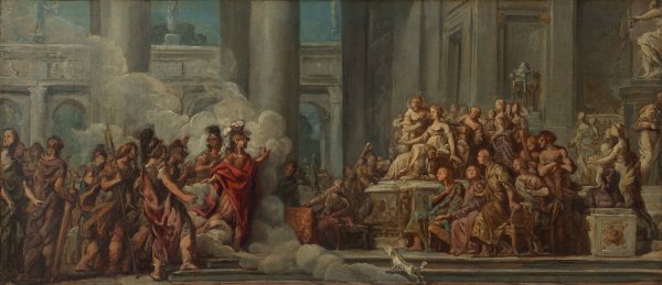 The Arrival of Aeneas in Carthage  by Jean Bernard Restout - Hand-Painted Oil Painting Reproduction