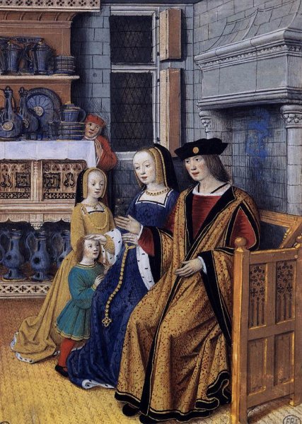 The Wealthy Man by Jean Bourdichon - Hand-Painted Oil Painting Reproduction