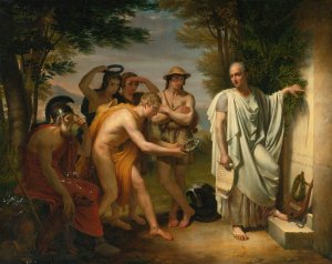 Horace Au Tombeau De Virgile by Jean-Bruno Gassies Oil Painting