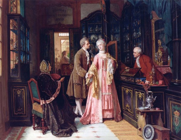 Main Product Photo of Choosing the Ring Painting by Jean Carolus