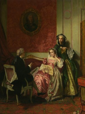 The Explanation by Jean Carolus Oil Painting