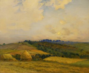 After The Harvest Oil painting by Jean Charles Cazin