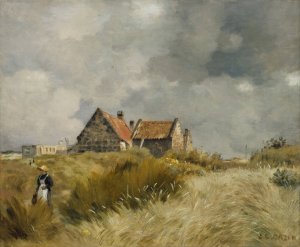Cottage in the Dunes by Jean Charles Cazin Oil Painting