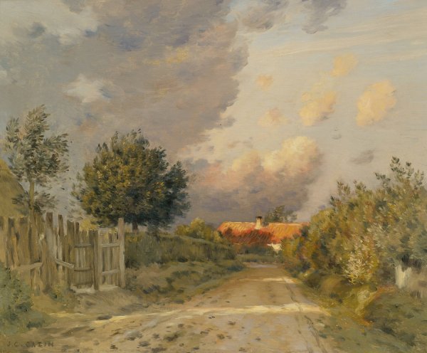 Early Evening In The French Countryside by Jean Charles Cazin - Hand-Painted Oil Painting Reproduction