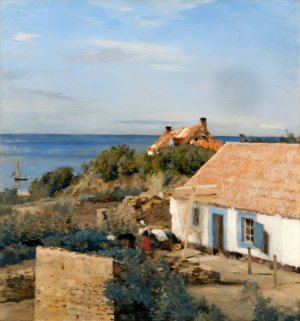 French Landscape by Jean Charles Cazin Oil Painting
