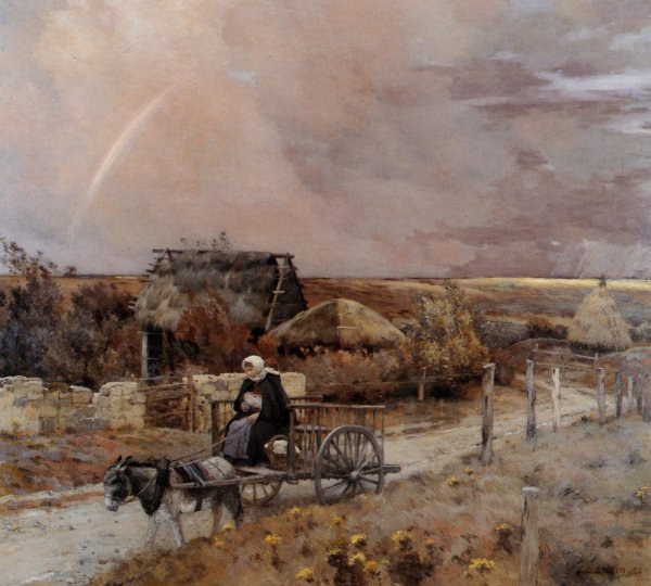 Main Product Photo of Larc En Ciel Painting by Jean-Charles Cazin