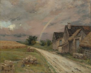 The Rainbow, Acheres la Foret by Jean Charles Cazin Oil Painting