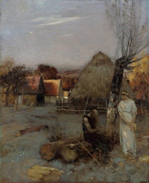 Theocritus Oil painting by Jean Charles Cazin