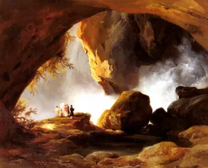 La Grotte De Neptune A Tivoli by Jean-Charles Joseph Remond - Oil Painting Reproduction